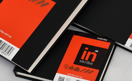 INSKRIBE Hard Cover Sketchbook - Medium Grain - 150gsm - Landscape Short A6 (153 x 110mm)