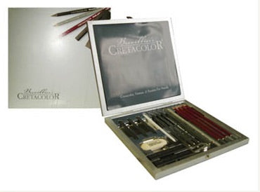 CRETACOLOR Silver Box - Graphite Wooden Box Set