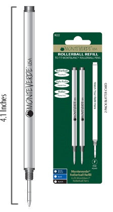 MONTEVERDE USA Capless Ceramic Rollerball Refill to fit MONTBLANC