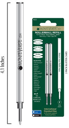 MONTEVERDE USA Ceramic Rollerball Refill to fit Capped Rollerballs