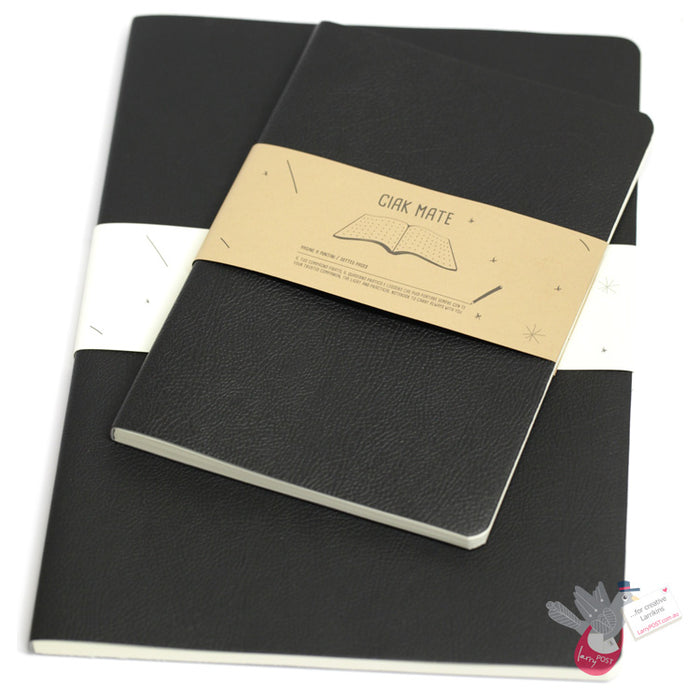 CIAK Mate Soft Cover Notebook - Large (A5) - Plain - Black