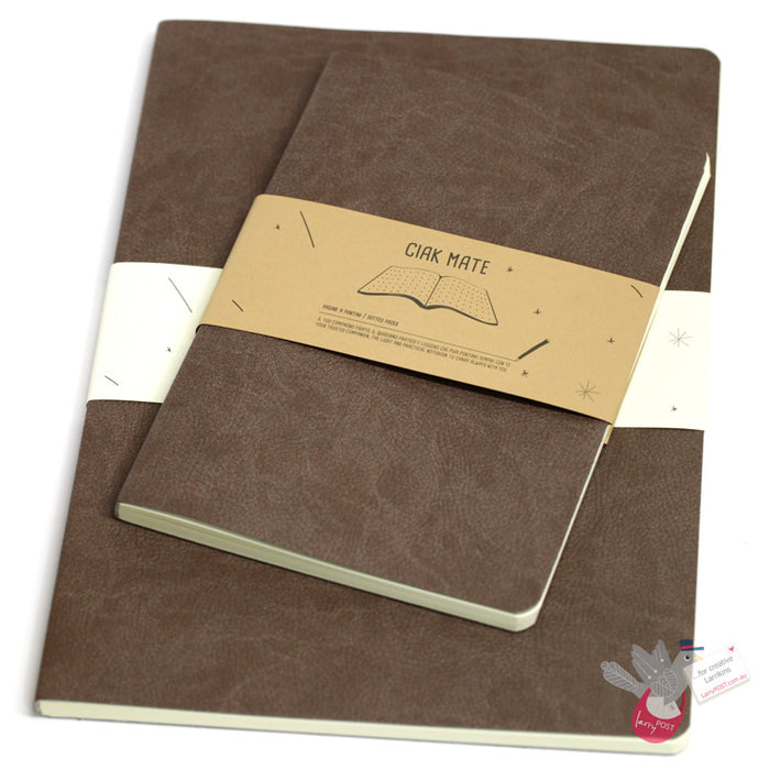 CIAK Mate Soft Cover Notebook - A4 - Plain - Milk Chocolate