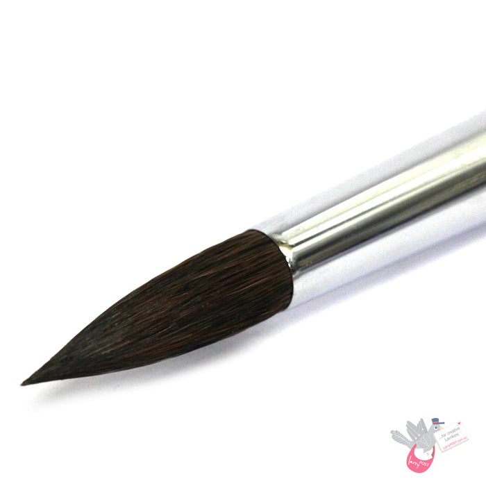 NEVSKAYA PALITRA Brush - 2113 - Squirrel - Short Handle - Round Size 8 (8 x 28mm, like #12)