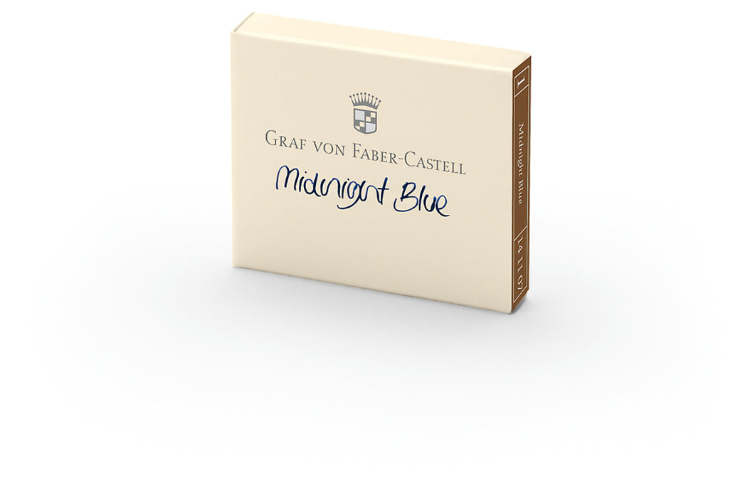 GRAF VON FABER-CASTELL Ink Cartridges - 6 Pack - Midnight Blue