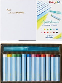 PENTEL Aquash Watercolour Oil Pastels - Set 12