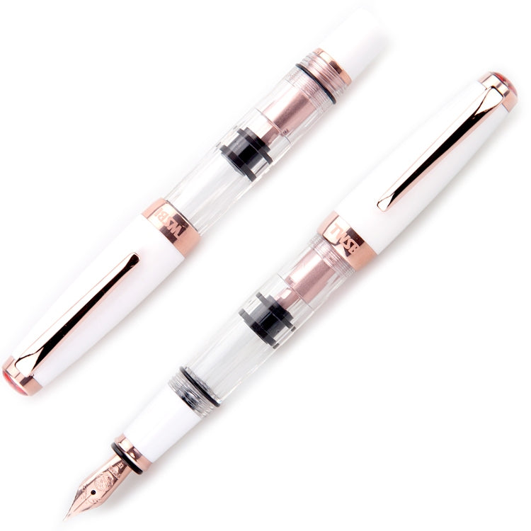 TWSBI Diamond Mini White Rose Gold II Fountain Pen - 1.1 Italic (stub) Nib