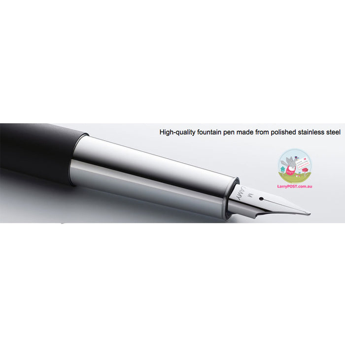 LAMY Scala Fountain Pen - Matt Black - Medium Stainless Nib (no packaging)