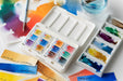 WHITE NIGHTS Limited Edition Artists' Watercolours Set - 12 Full Pans & Plastic Palette - Urban Landscape