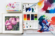 WHITE NIGHTS Limited Edition Artists' Watercolours Set - 12 Full Pans & Plastic Palette - Botanica 