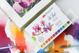WHITE NIGHTS Limited Edition Artists' Watercolours Set - 12 Full Pans & Plastic Palette - Botanica 