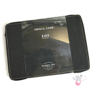 GLOBAL ART Canvas Pencil Case - Holds 80-120 Pencils - Black