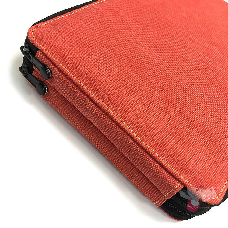 GLOBAL ART Canvas Pencil Case - Holds 80-120 Pencils - Rose
