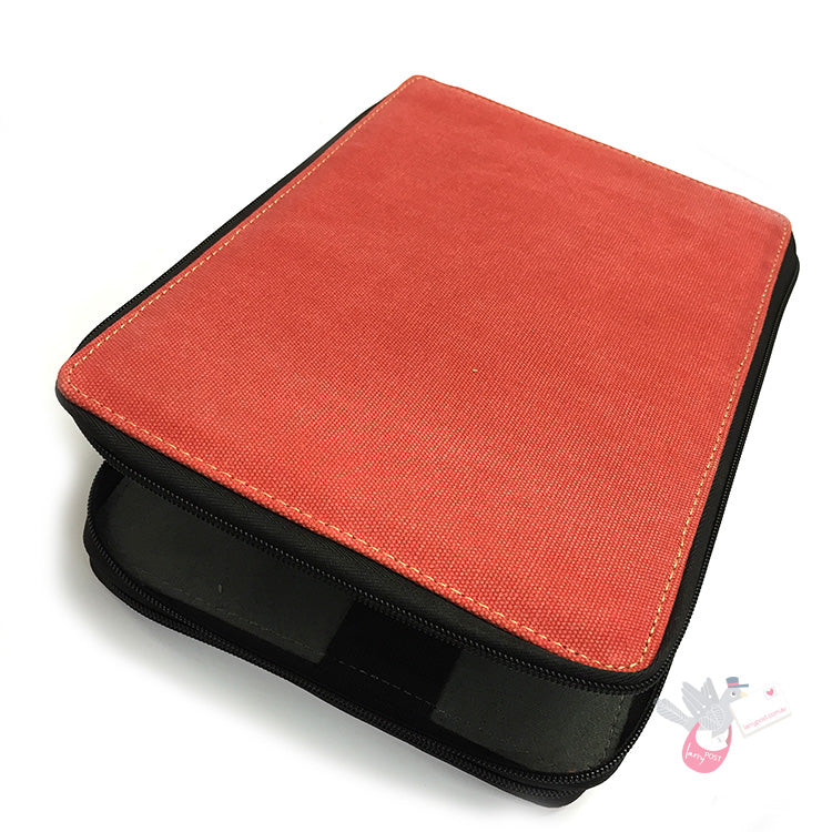 GLOBAL ART Canvas Pencil Case - Holds 80-120 Pencils - Rose