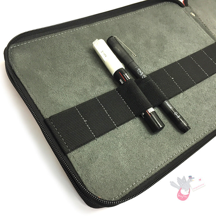 GLOBAL ART Canvas Pencil Case - Holds 80-120 Pencils - Rose