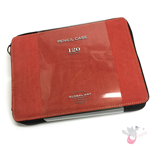 GLOBAL ART Canvas Pencil Case - 120 Pencils - Rose