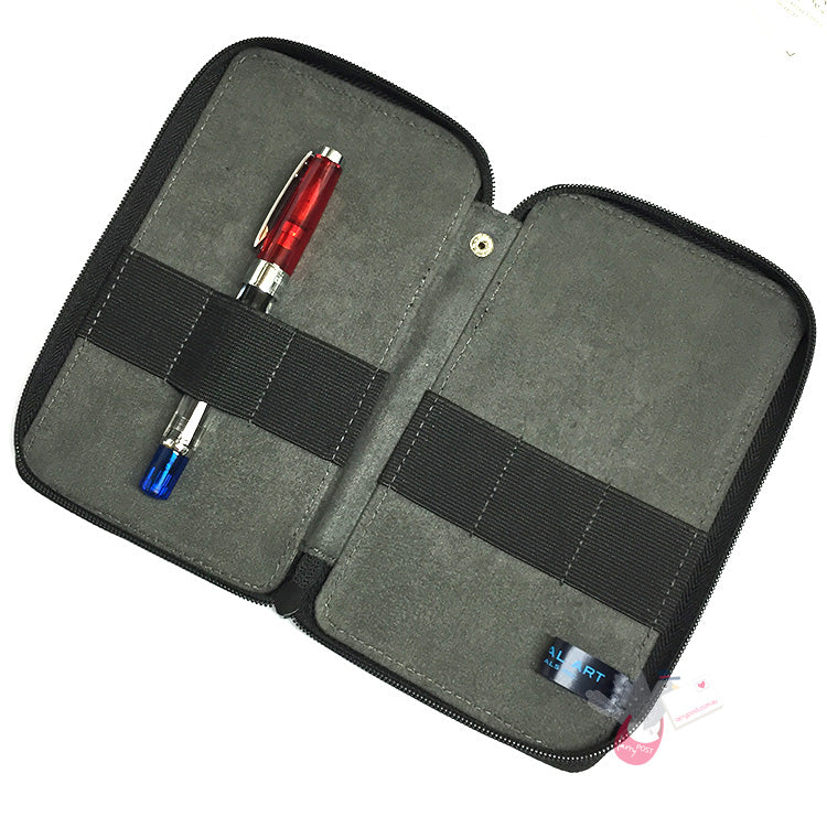 GLOBAL ART Canvas Pencil Case - Holds 18-24 Pencils - Steel Blue