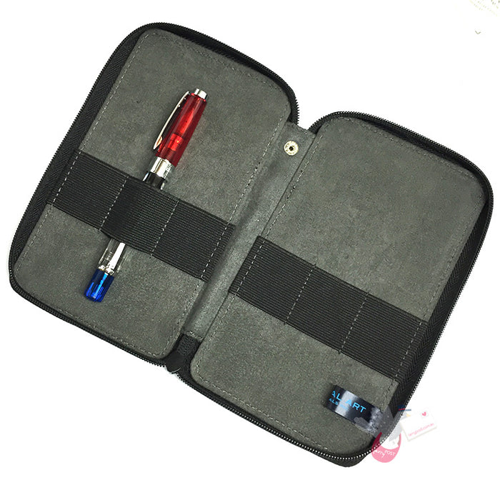 GLOBAL ART Canvas Pencil Case - Holds 18-24 Pencils - Steel Blue