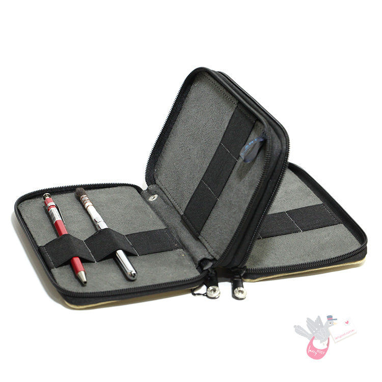 GLOBAL ART Canvas Pencil Case - Holds 36-48 Pencils - Sage