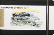 HAND-BOOK JOURNAL CO - Travelogue Series - Drawing Sketchbook - Large Landscape (5.5 x 8.25" / 13.8 x 21cm) - Black Cloth 