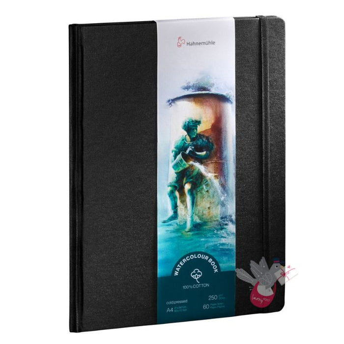 HAHNEMUEHLE 100% Cotton Watercolour Sketchbook - 250gsm - 60 pages - A4 Portrait