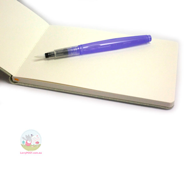 HAND-BOOK JOURNAL CO - Travelogue Series - Watercolour Journal (200gsm) - A5 Landscape (13 x 21cm) - Grey Linen
