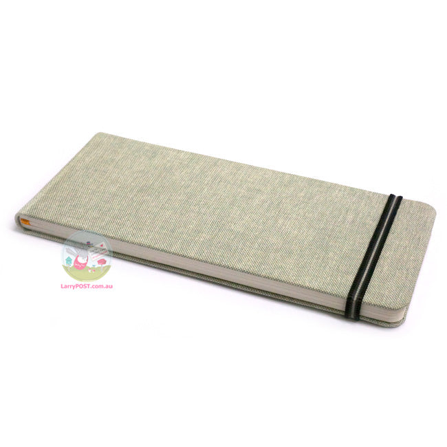 HAND-BOOK JOURNAL CO - Travelogue Series - Watercolour Journal (300gsm) - Pocket Panorama (9 x 21cm) - Grey Linen