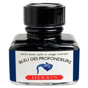HERBIN "Jewel of Inks" Fountain Pen Ink - 30mL (with pen rest) - Bleu Des Profondeurs (Periwinkle)