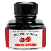 HERBIN "Jewel of Inks" Fountain Pen Ink - 30mL (with pen rest) - Rouge Grenat (Garnet Red)