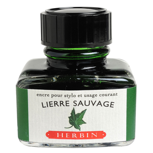 HERBIN "Jewel of Inks" Fountain Pen Ink - 30mL (with pen rest) - Lierre Sauvage (Wild Ivy)