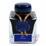 HERBIN Prestige 1670 (Shimmer) Fountain Pen Ink - 50mL - Bleu Ocean (Ocean Blue/Gold)