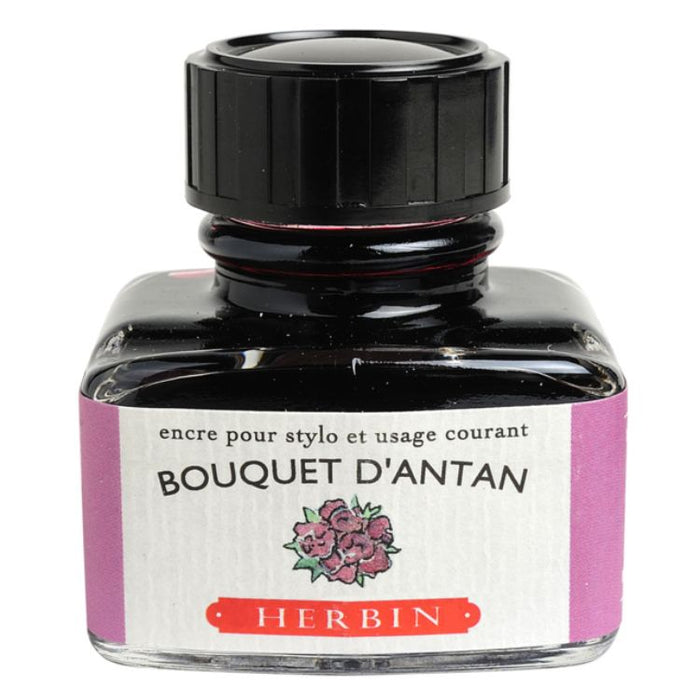 HERBIN "Jewel of Inks" Fountain Pen Ink - 30mL (with pen rest) - Bouquet D'Antan (Bouquet of Yesteryear)