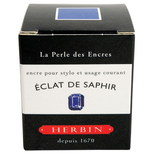 HERBIN "Jewel of Inks" Fountain Pen Ink - 30mL (with pen rest) - Saphir (Sapphire Blue)
