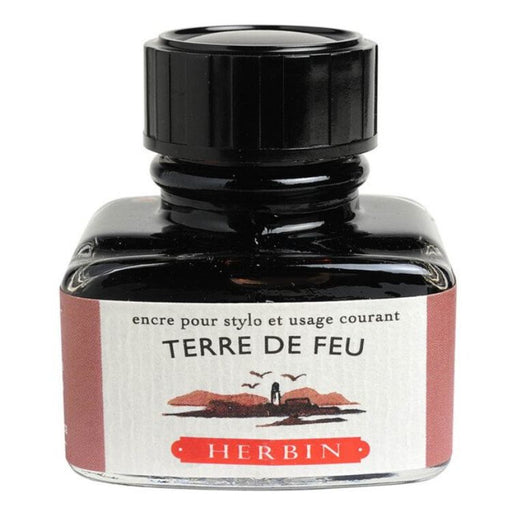 HERBIN "Jewel of Inks" Fountain Pen Ink - 30mL (with pen rest) - Terre De Feu (Land of Fire)