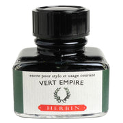 HERBIN "Jewel of Inks" Fountain Pen Ink - 30mL (with pen rest) - Vert Empire (Empire Green)