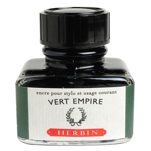 HERBIN "Jewel of Inks" Fountain Pen Ink - 30mL (with pen rest) - Vert Empire (Empire Green)