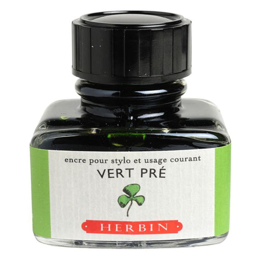 HERBIN "Jewel of Inks" Fountain Pen Ink - 30mL (with pen rest) - Vert Pre (Green Grass)