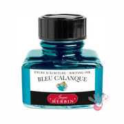 HERBIN "Jewel of Inks" Fountain Pen Ink - 30mL (with pen rest) - Calanque Blue
