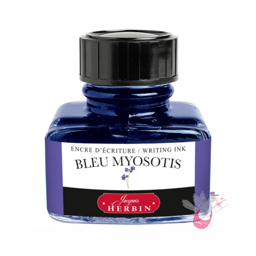 HERBIN "Jewel of Inks" Fountain Pen Ink - 30mL (with pen rest) - Bleu Myosotis (Forget-Me-Not)