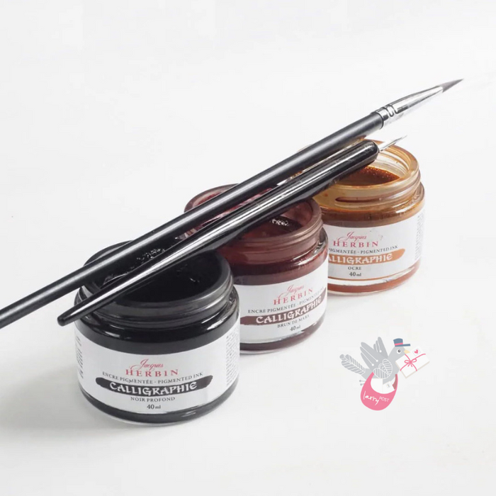 HERBIN Calligraphy Ink (For Dip pens) - 40mL - Mars Brown
