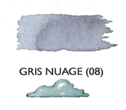 HERBIN "Jewel of Inks" Fountain Pen Ink - 30mL (with pen rest) - Gris Nuage (Grey Cloud)