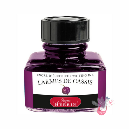 HERBIN "Jewel of Inks" Fountain Pen Ink - 30mL (with pen rest) - Lames De Cassis (Blackcurrant)