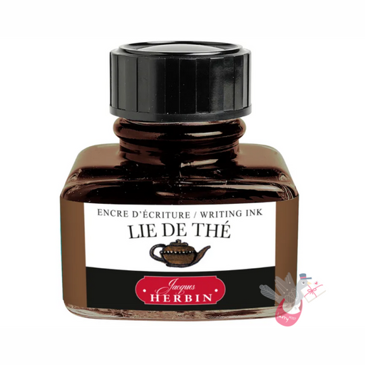 HERBIN "Jewel of Inks" Fountain Pen Ink - 30mL (with pen rest) - Lie De The (Black Tea)