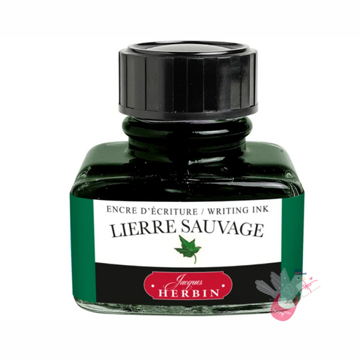 HERBIN "Jewel of Inks" Fountain Pen Ink - 30mL (with pen rest) - Lierre Sauvage (Wild Ivy)