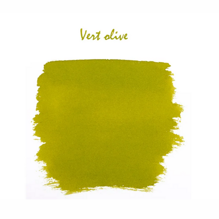 HERBIN "Jewel of Inks" Fountain Pen Ink - 30mL (with pen rest) - Vert Olive (Olive Green)