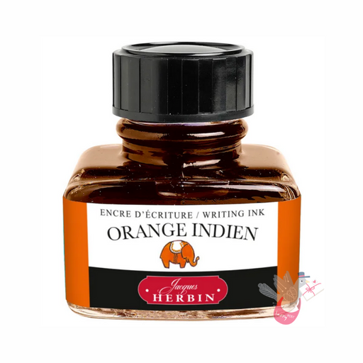 HERBIN "Jewel of Inks" Fountain Pen Ink - 30mL (with pen rest) - Orange Indien (Indian Orange)