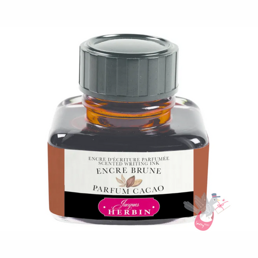 HERBIN Scented Fountain Pen Ink - 30mL (with pen rest) - Brown/Cacao (Coffee)