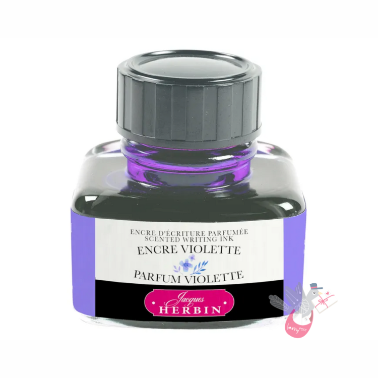 HERBIN Scented Fountain Pen Ink - 30mL (with pen rest) - Violet
