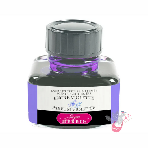 HERBIN Scented Fountain Pen Ink - 30mL (with pen rest) - Violet