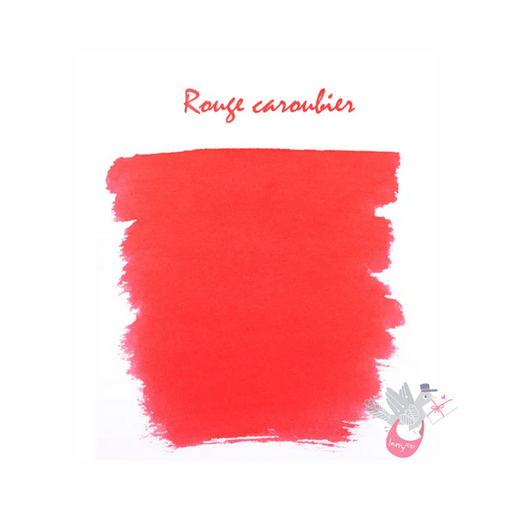 HERBIN "Jewel of Inks" Fountain Pen Ink - 30mL (with pen rest) - Rouge Caroubier (Red Carob)