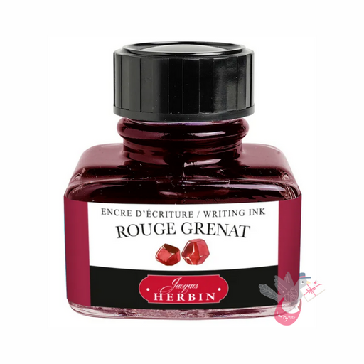 HERBIN "Jewel of Inks" Fountain Pen Ink - 30mL (with pen rest) - Rouge Grenat (Garnet Red)